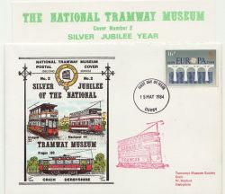 1984-05-15 Europa Stamp Tramway Museum Derby FDC (85188)