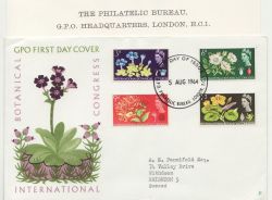 1964-08-05 Botanical Congress Stamps PHOS Bureau FDC (85341)