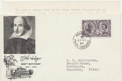 1964-04-23 Shakespeare Stamp Hunmanby cds FDC (85346)