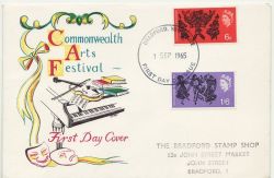 1965-09-01 Arts Festival Stamps Bradford FDC (85359)