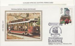 1985-09-29 Blackpool Tram Centenary Silk Env (85424)