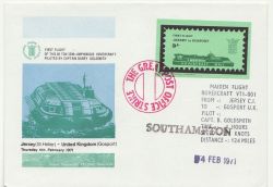 1971-02-04 Hovercraft Post Office Strike Stamp FF ENV (85583)