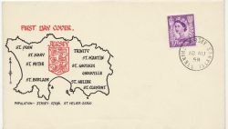 1958-08-18 Jersey Definitive Stamp Jersey s/r cds FDC (85829)
