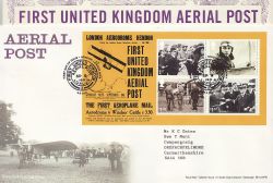 2011-09-09 Aerial Post Stamps M/S Hendon FDC (85857)