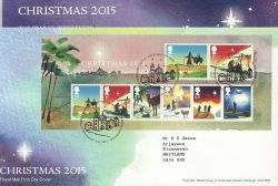 2015-11-03 Christmas Stamps M/S Bethlehem FDC (85889)