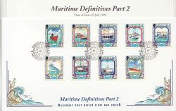 1999-07-27 Guernsey Maritime Definitive Stamps FDC (86097)