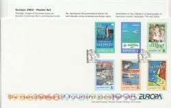 2003-04-10 Guernsey Europa Tourism Stamps FDC (86123)