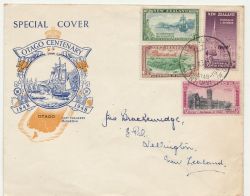 1948 New Zealand Otago Centenary Stamps ENV (86194)