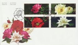 2001-08-01 Canada Roses S/A Stamps FDC (86199)