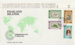 1983-03-28 Falkland Islands Commonwealth Day FDC (86221)