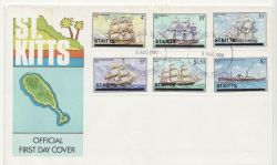1980-08-08 St Kitts Ship Stamps FDC (86262)