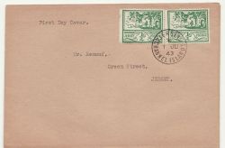 1943-06-01 Jersey ½d Stamps Jersey cds FDC (86268)