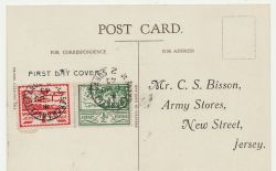 1943-06-01 Jersey ½d and 1d Stamps Jersey cds FDC (86270)