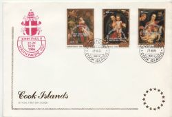 1986-11-21 Cook Islands Pope Visit Xmas Overprint (86344)