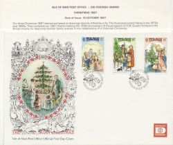 1987-10-18 IOM Christmas Stamps FDC (86346)