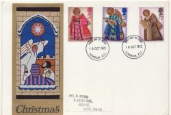 1972-10-18 Christmas Stamps London Woven Craft FDC (86442)
