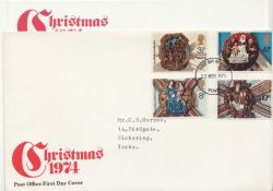 1974-11-27 Christmas Stamps York FDC (86458)