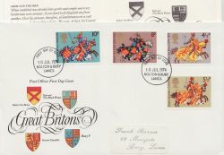 1974-07-10 Great Britons Stamps Bolton FDC (86465)