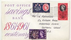 1961-08-28 PO Savings Bank Catford FDC (86494)