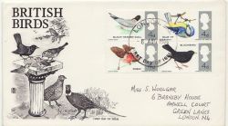 1966-08-08 British Birds Stamps London Phos FDC (86507)