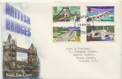 1968-04-29 British Bridges Stamps London FDC (86601)