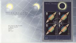 1999-08-11 Solar Eclipse M/Sheet Bureau FDC (86794)