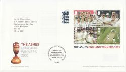 2005-10-06 Cricket The Ashes M/S T/House FDC (86815)