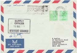 Ship Mail Envelope RFA Fort Grange Plymouth (86889)