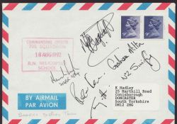 RN Helicopter School 705 Squadron Sharks Signed (86902)