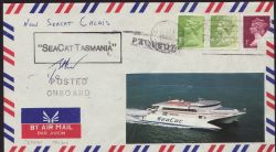 Ship Mail Envelope Seacat Calais Folkestone (86914)