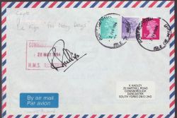 Ship Mail Envelope HMS Illustrious Portsmouth (86939)