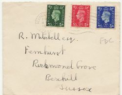 1937-05-10 KGVI Definitive Stamps Bexhill FDC (87035)