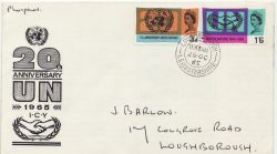 1965-10-25 United Nations Phos Loughborough cds FDC (87251)