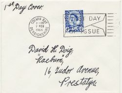 1966-02-07 Wales Definitive Stamp Colwyn Bay FDC (87285)
