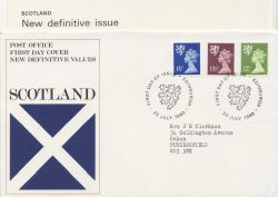 1980-07-23 Scotland Definitive Stamps Edinburgh FDC (87351)