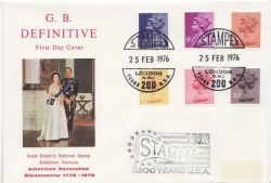 1976-02-25 Definitive Stamps Stampex SW1 FDC (87409)