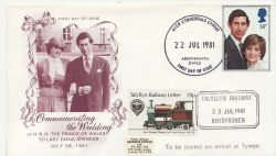 1981-07-22 Royal Wedding Stamp Aberystwyth FDC (87451)