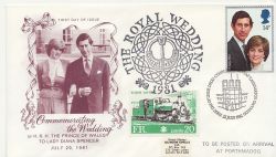 1981-07-22 Royal Wedding Stamp Caernarfon FDC (87454)