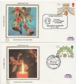 1980-11-19 Christmas Stamps x5 Benham FDC (87508)