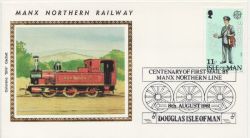 1981-08-08 Manx Northern Railway Silk Env (87549)