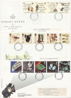 1996 Bulk Buy x 9 First Day Covers with FDI Postmarks (87589)