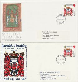 1987-07-21 Scottish Heraldry x6 Different FDC (87613)