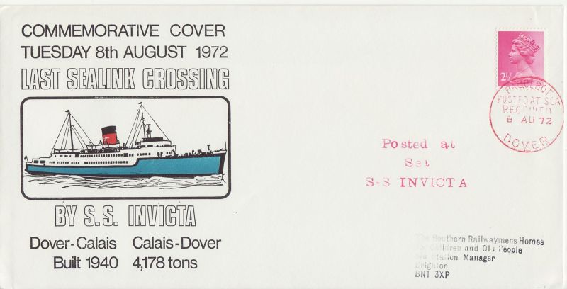1972 Sealink Passenger Service Envelope