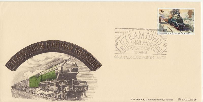 1985 Steamtown Railway Museum First Day Cover LFDC 39