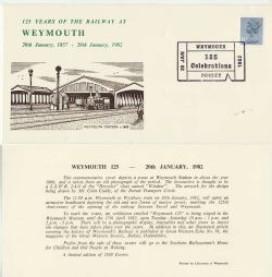 1982-01-20 Weymouth Railway 125th Anniversary ENV (87710)