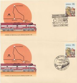 Australia 1980's Railway Envelopes x7 Different Pmk's (87714)