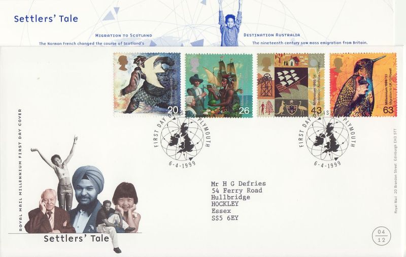 1999 Settlers Tale First Day Cover