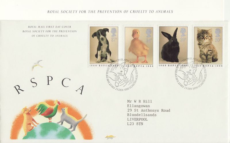 1990 RSPCA Stamps First Day Cover