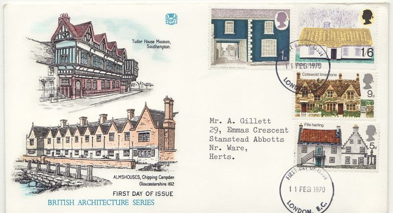 1970 Rural Architecture Stamps First Day Cover