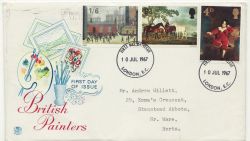 1967-07-10 British Painters Stamps London EC FDC (87785)